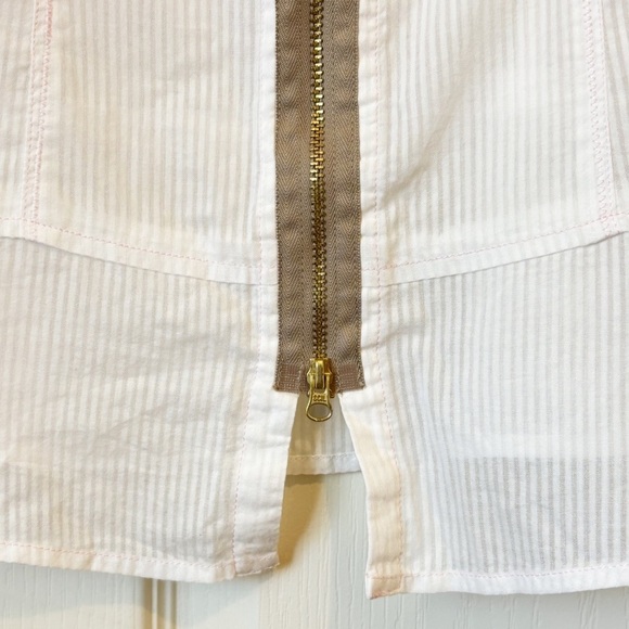 Free People Ombre Pink White Front Zipper Tank Top Fairycore Coquette Size 4 - Picture 3 of 11